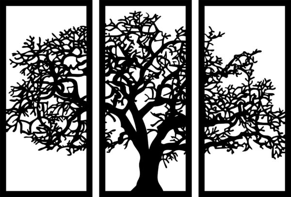 Tríptico Árbol de la Vida – 3 piezas, 60 × 40 cm